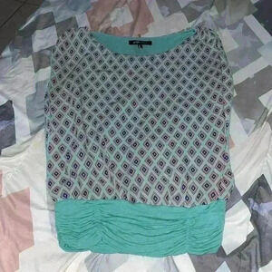 Turquoise Design Blouse